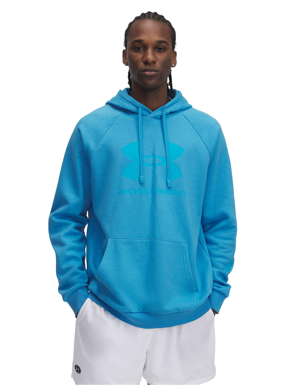 Polerón UA Rival fleece azul para hombre