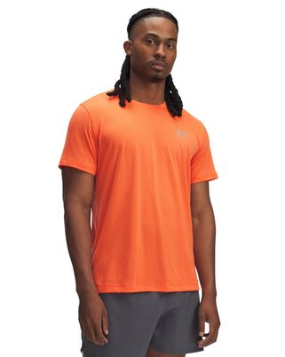 Polera manga corta Under Armour launch naranjo para hombre