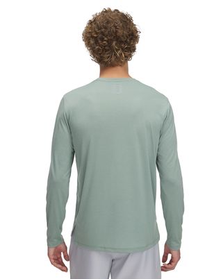 Polera manga larga Under Armour launch verde para hombre