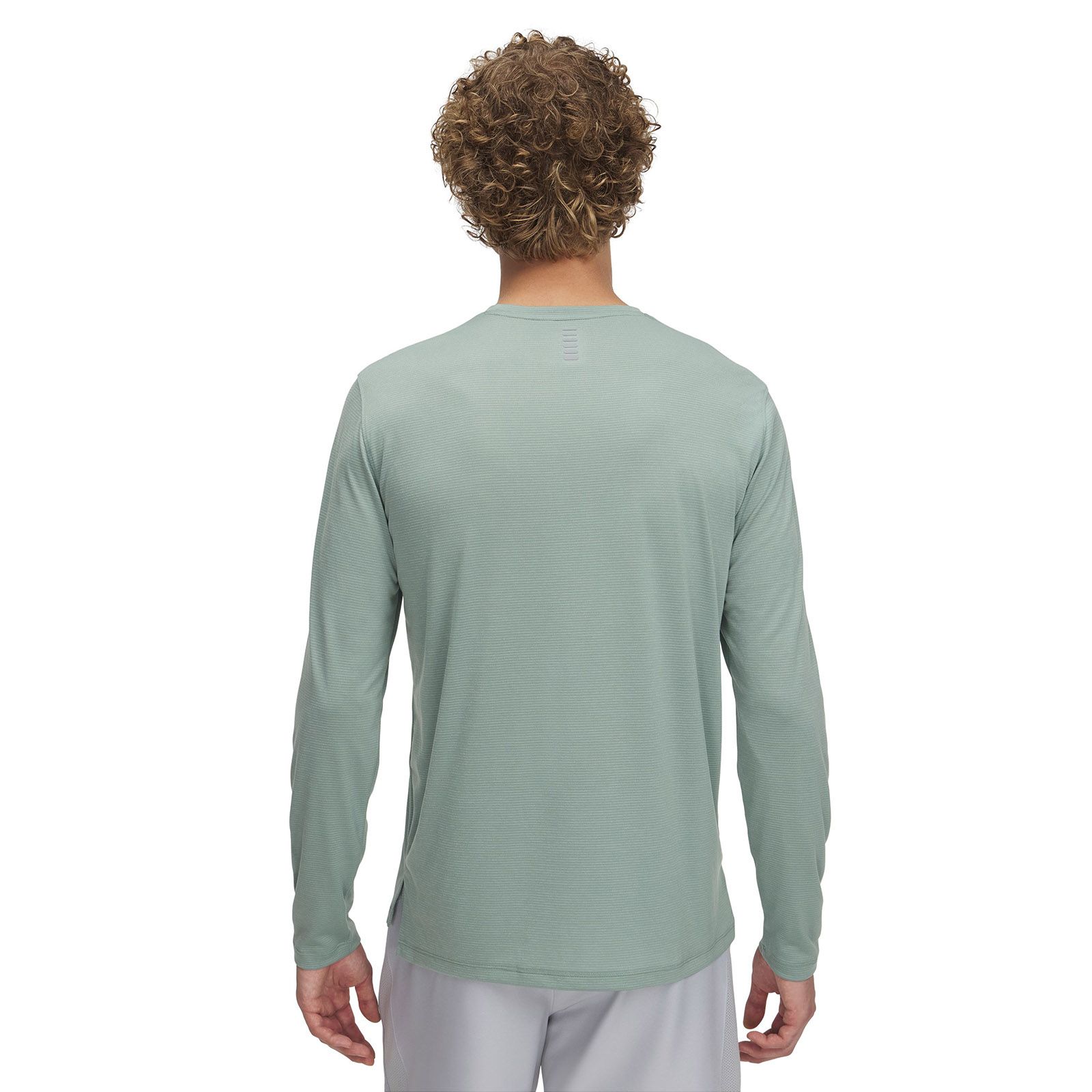 Polera manga larga Under Armour launch verde para hombre