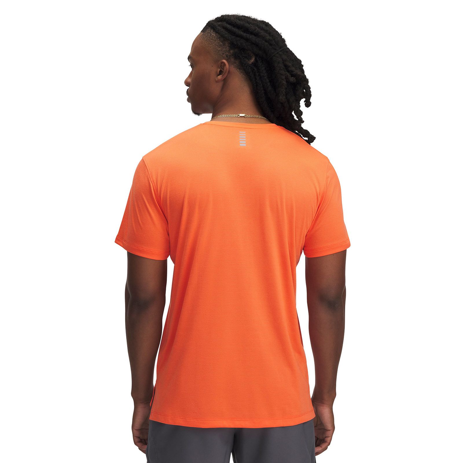 Polera manga corta Under Armour launch naranjo para hombre