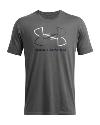 Polera manga corta Under Armour foundation gris para hombre