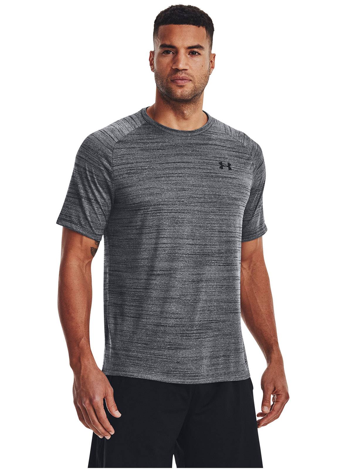 Polera manga corta UA tech 2.0 tiger negro para hombre