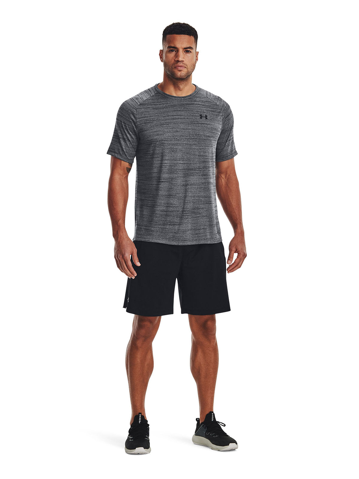 Polera manga corta UA tech 2.0 tiger negro para hombre