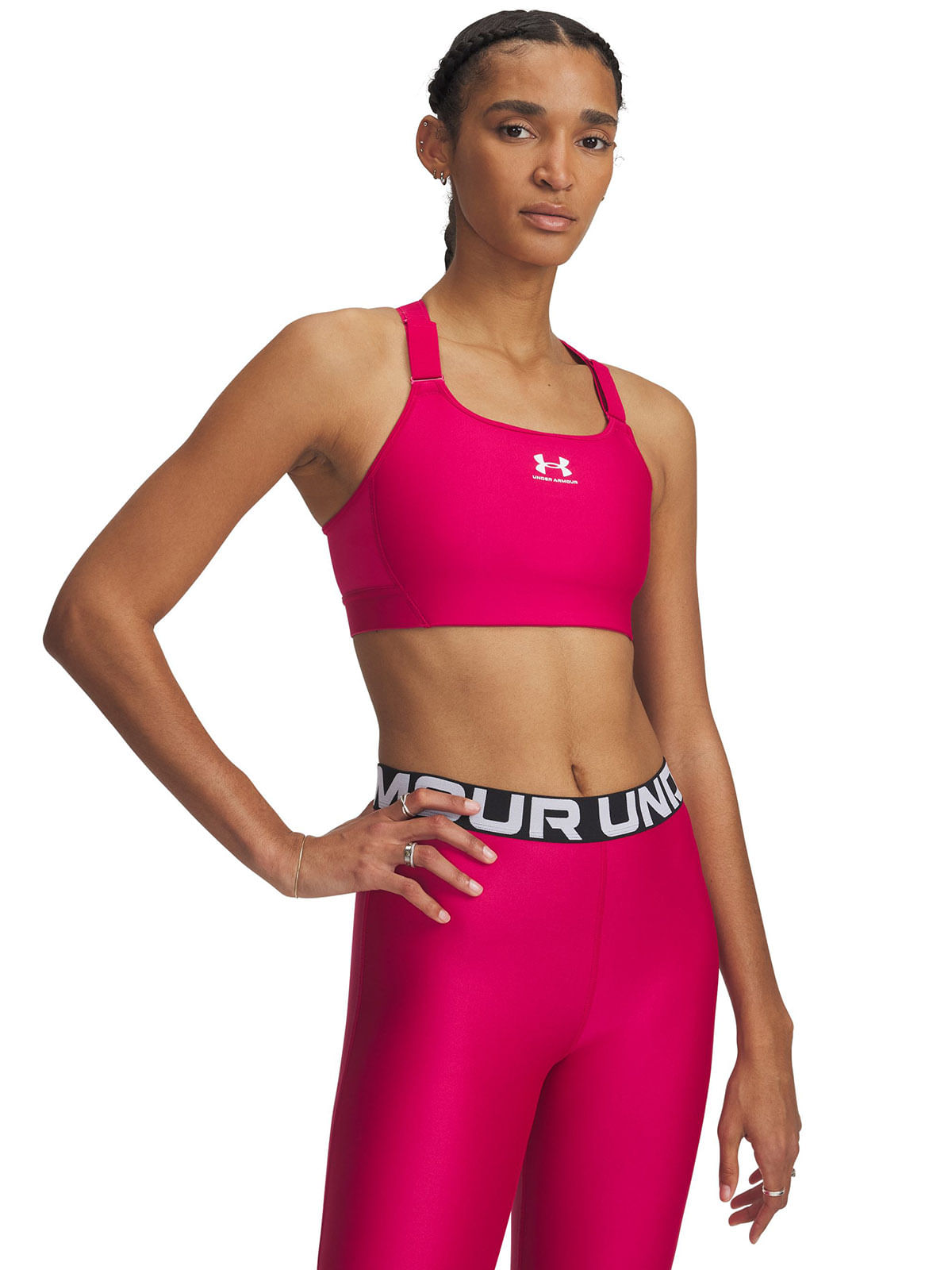 Sostén deportivo Heatgear armour high morado para mujer