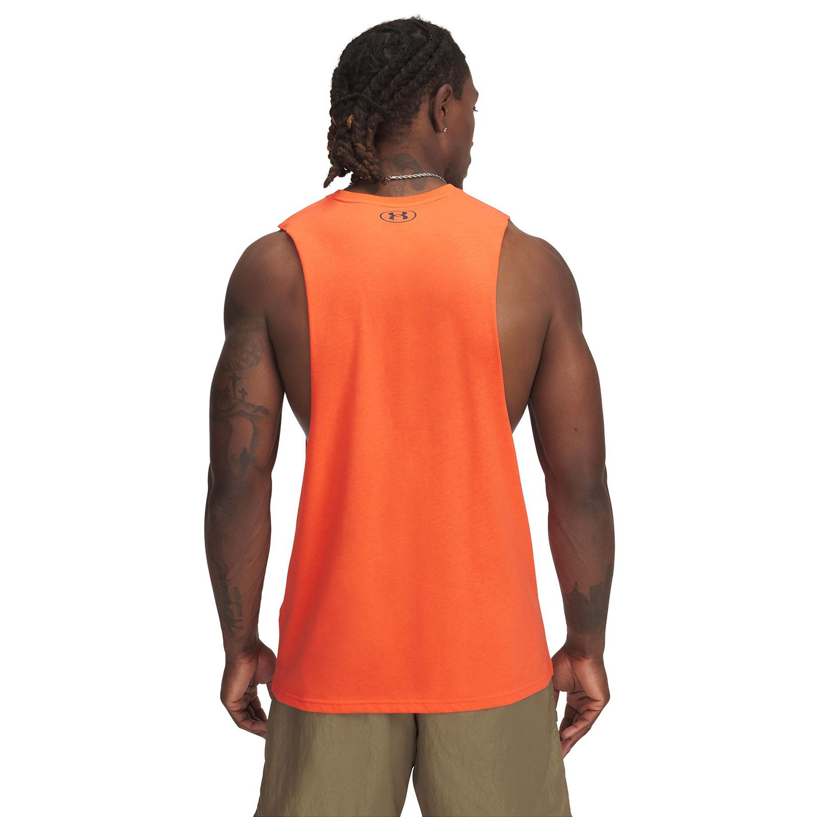 Polera sin mangas Under Armour Leftchest naranjo para hombre