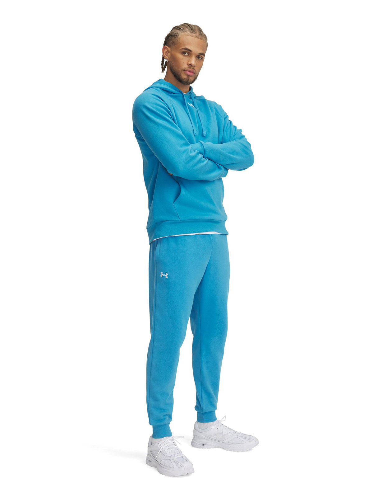 Jogger UA Rival fleece azul para hombre