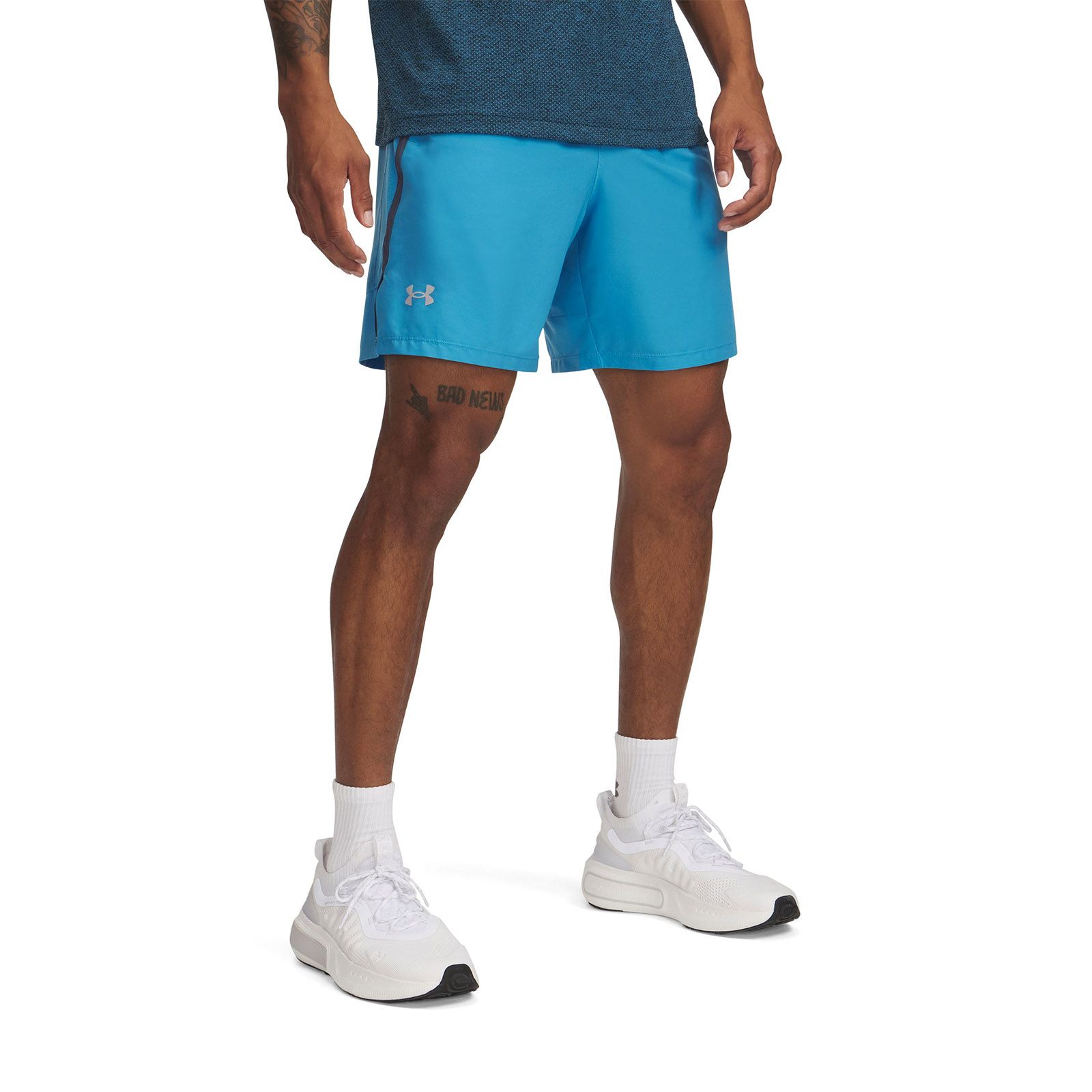 Shorts Under Armour launch 2-en-1 azul para hombre