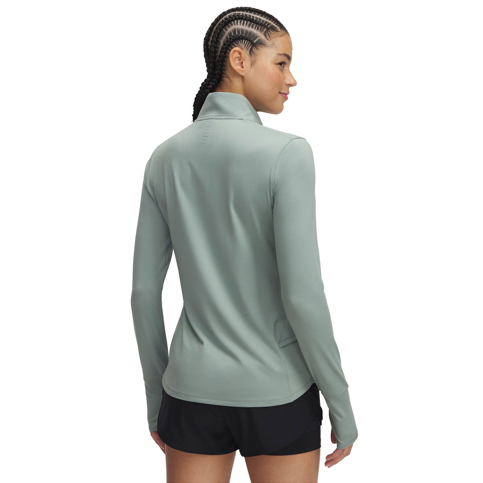 Polerón Under Armour qualifier run ½ cierre verde para mujer