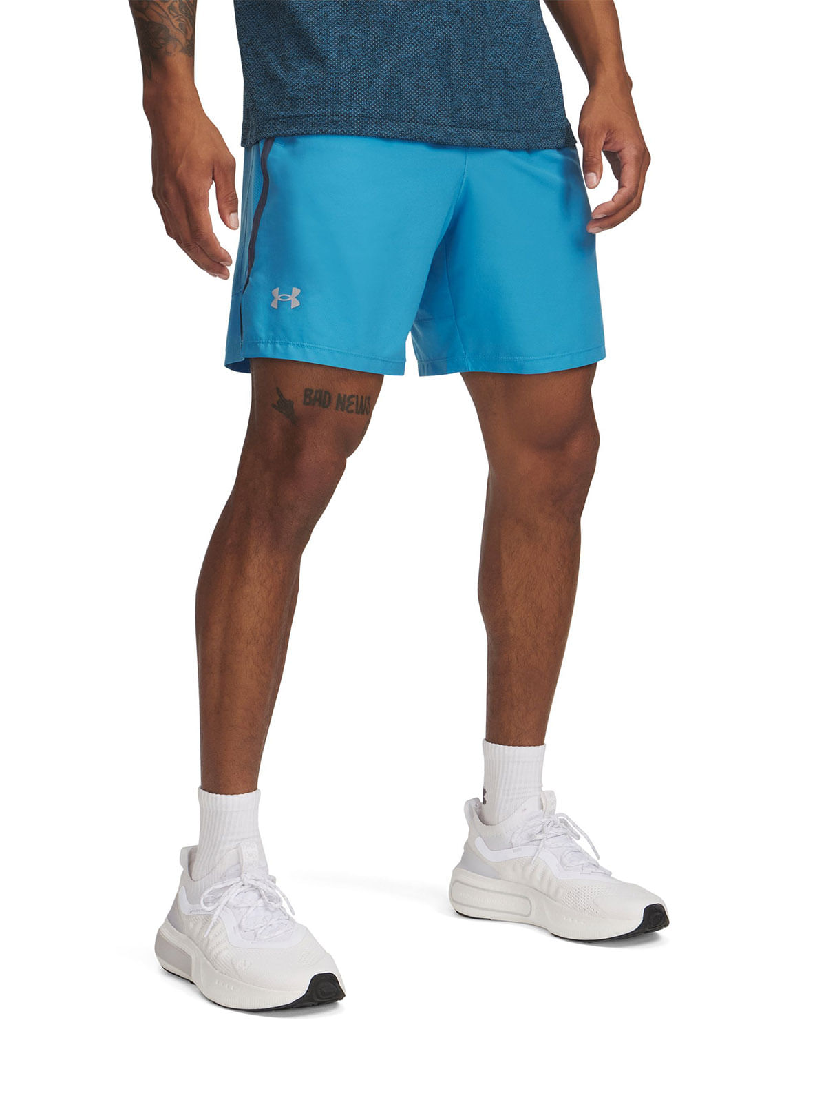 Shorts UA launch 2-en-1 azul para hombre