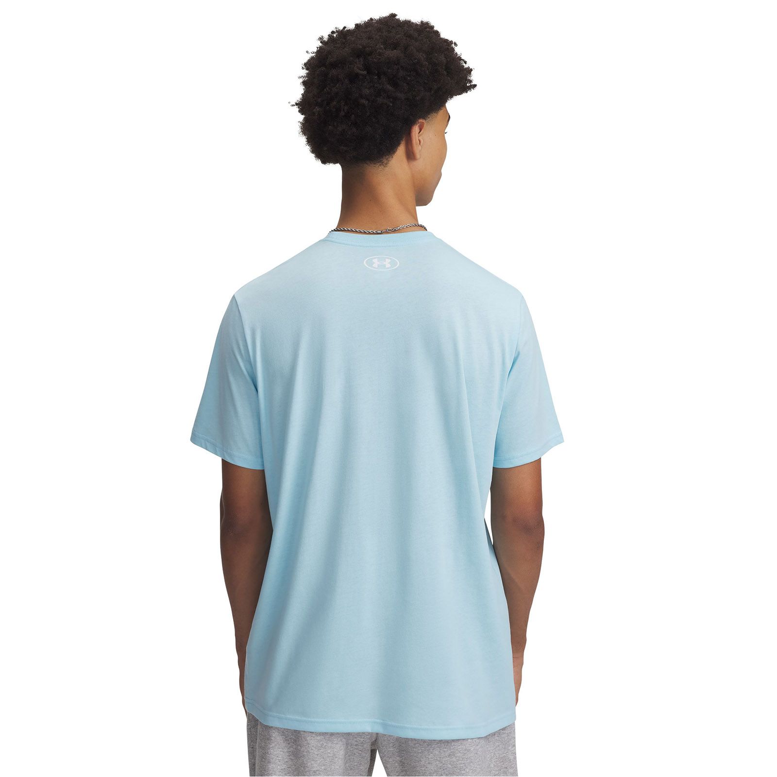 Polera manga corta Under Armour logo azul para hombre