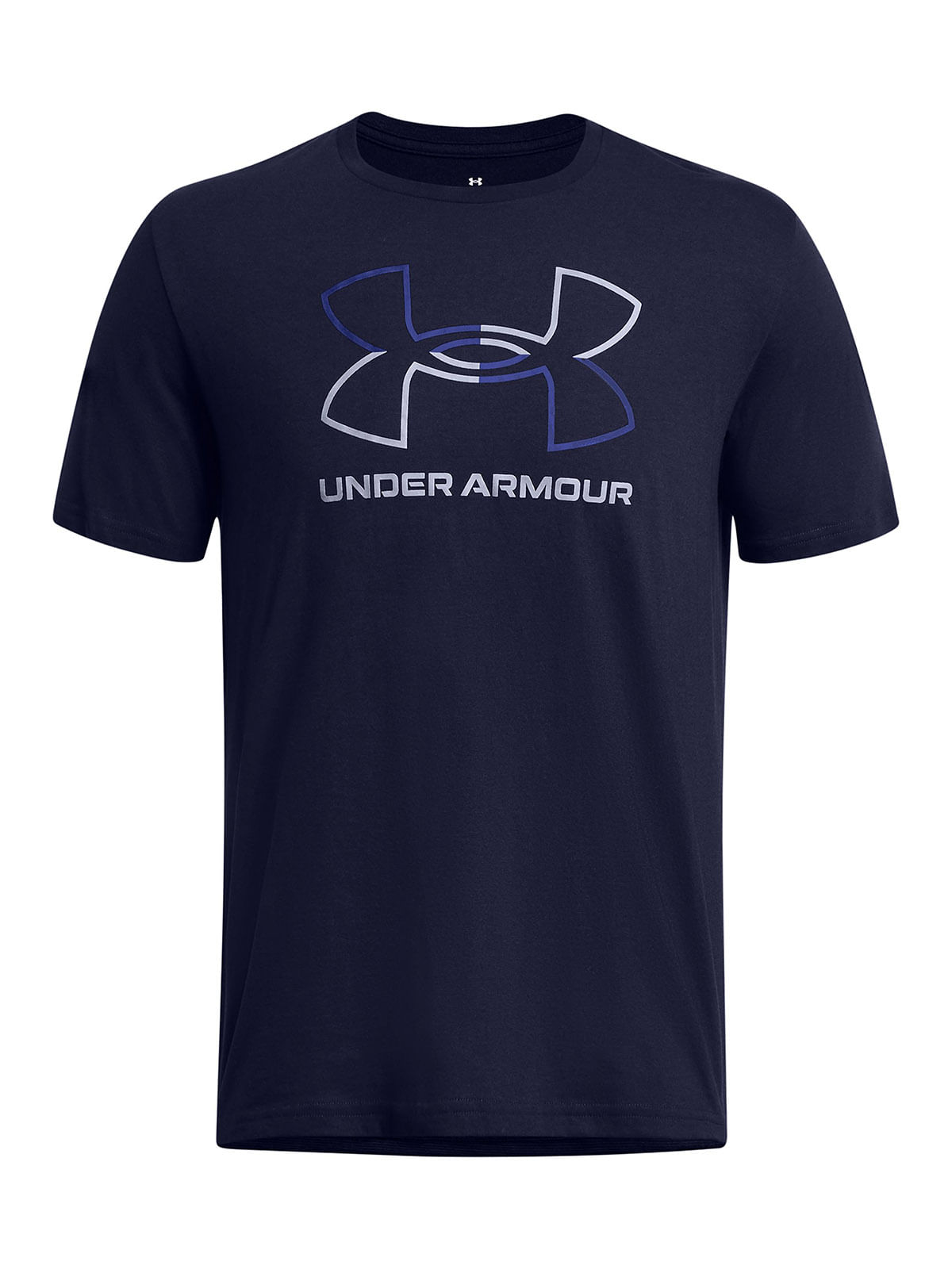 Polera manga corta UA foundation azul marino para hombre