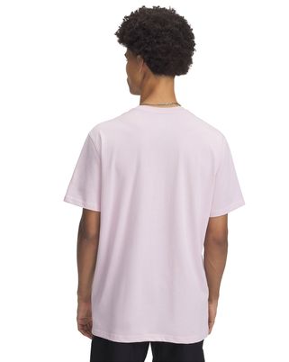 Polera manga corta Under Armour armour label rosado para hombre