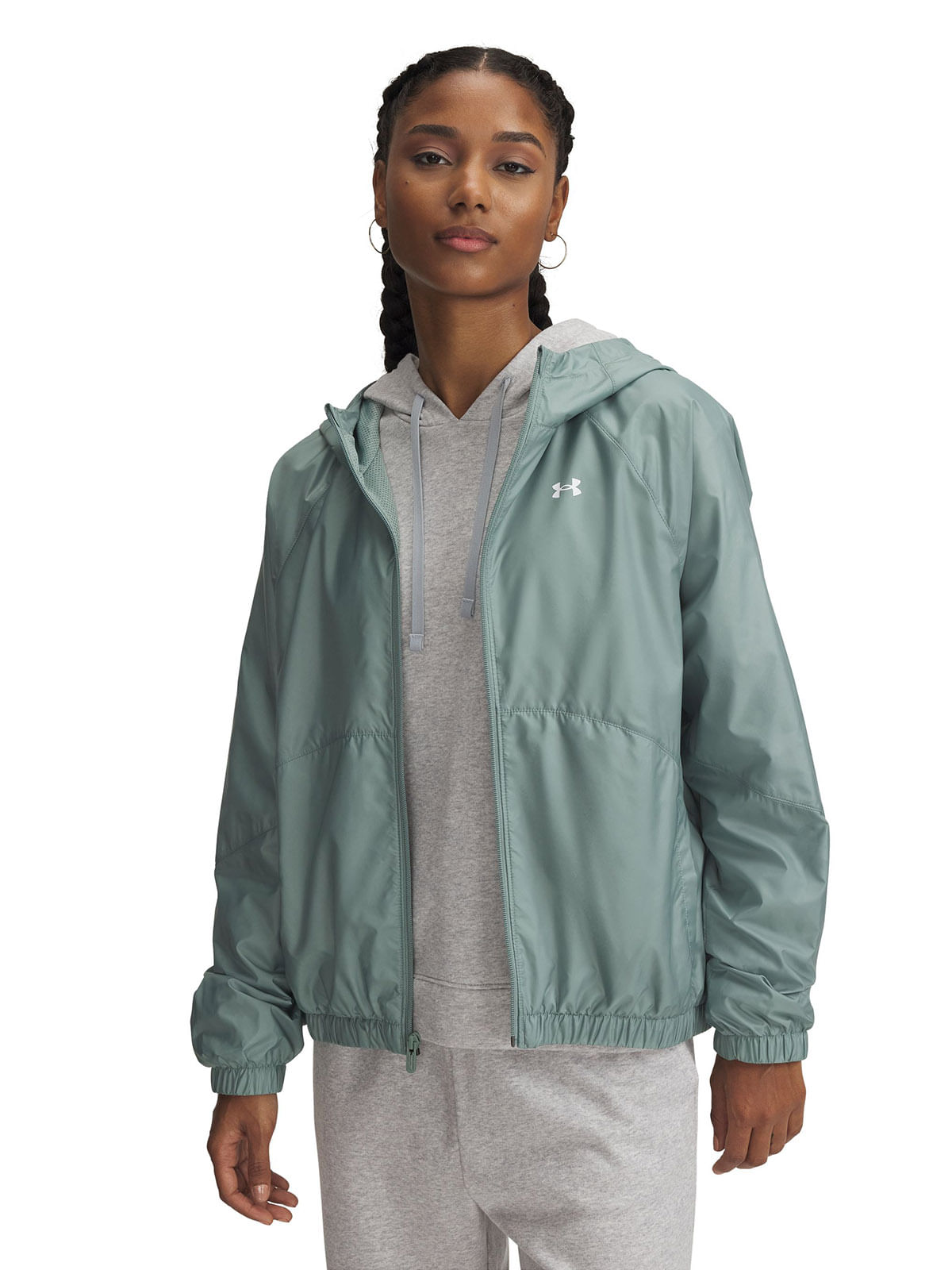 Cortaviento mujer UA Rival sport verde