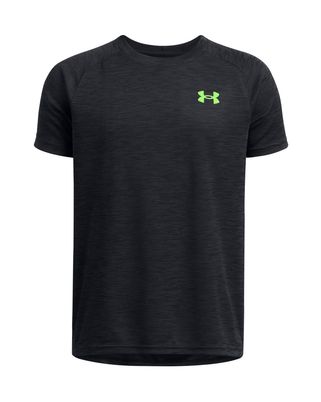 Polera manga corta Under Armour tech negro para niños