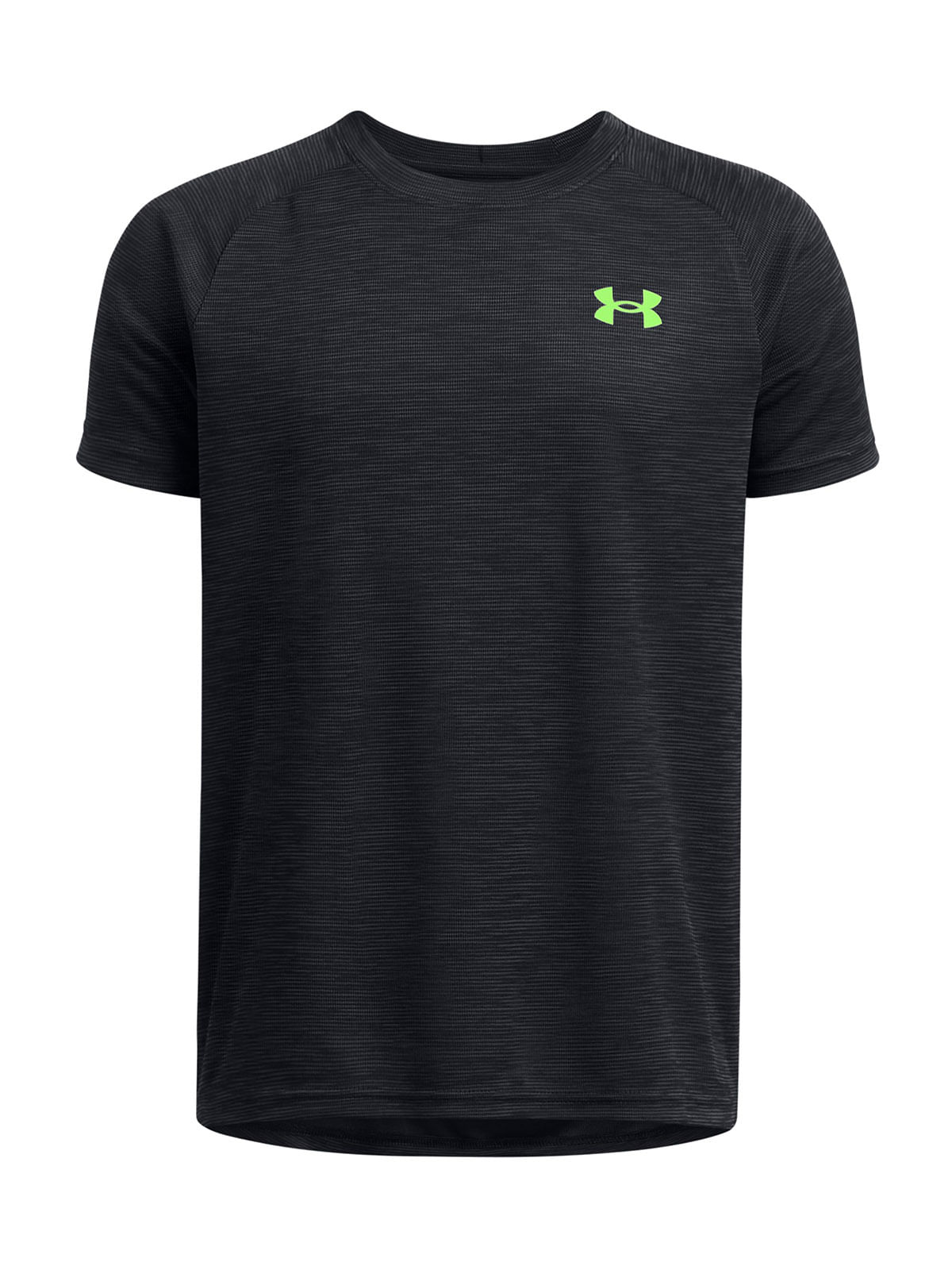 Polera manga corta UA tech negro para niños