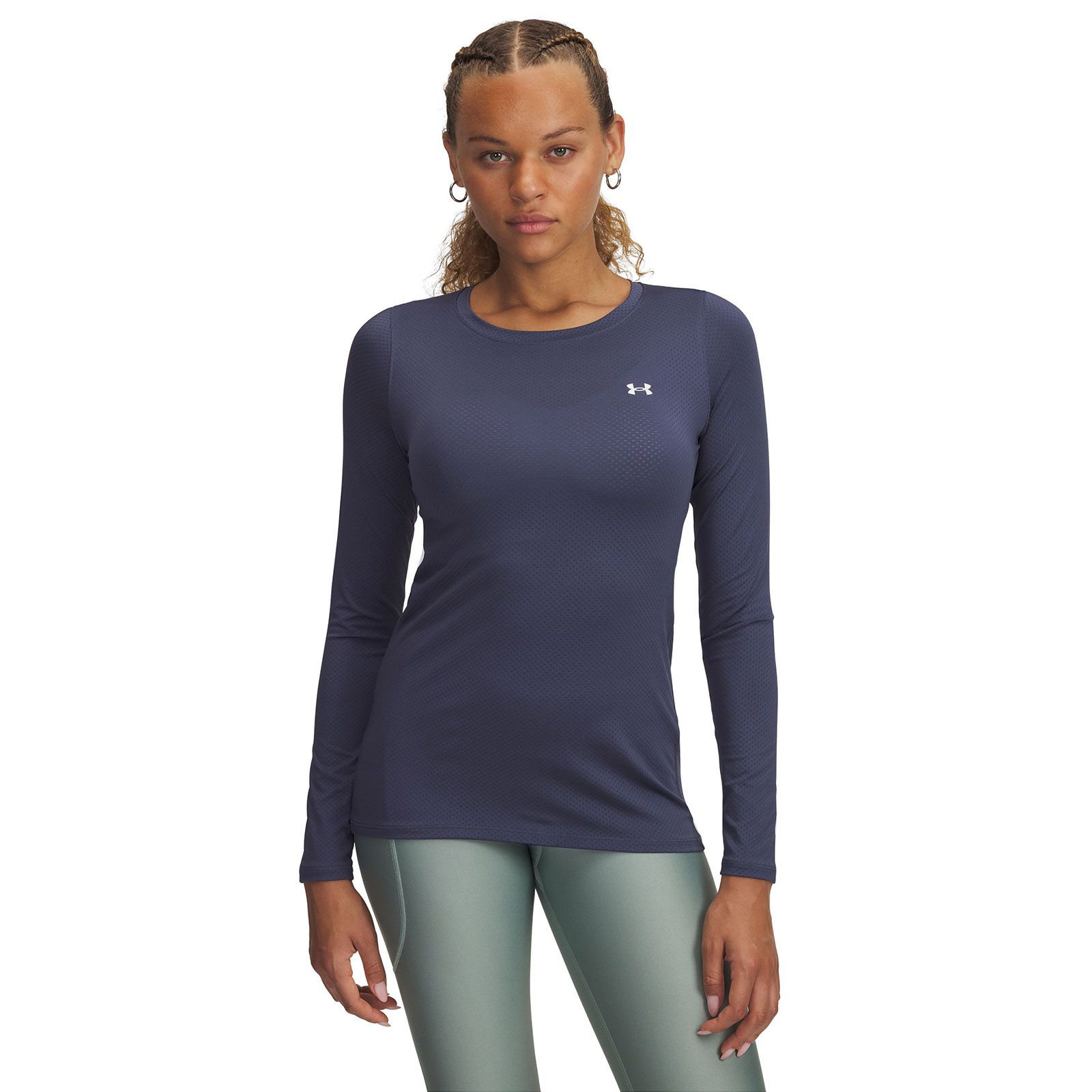 Primera capa Heatgear armour gris para mujer Under Armour