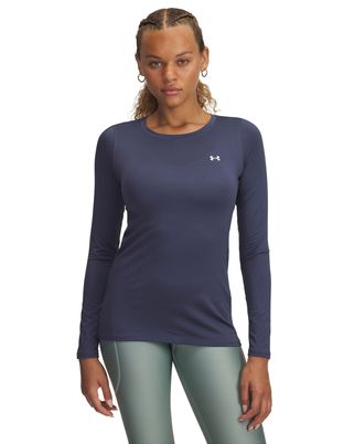 Primera capa Heatgear armour gris para mujer Under Armour