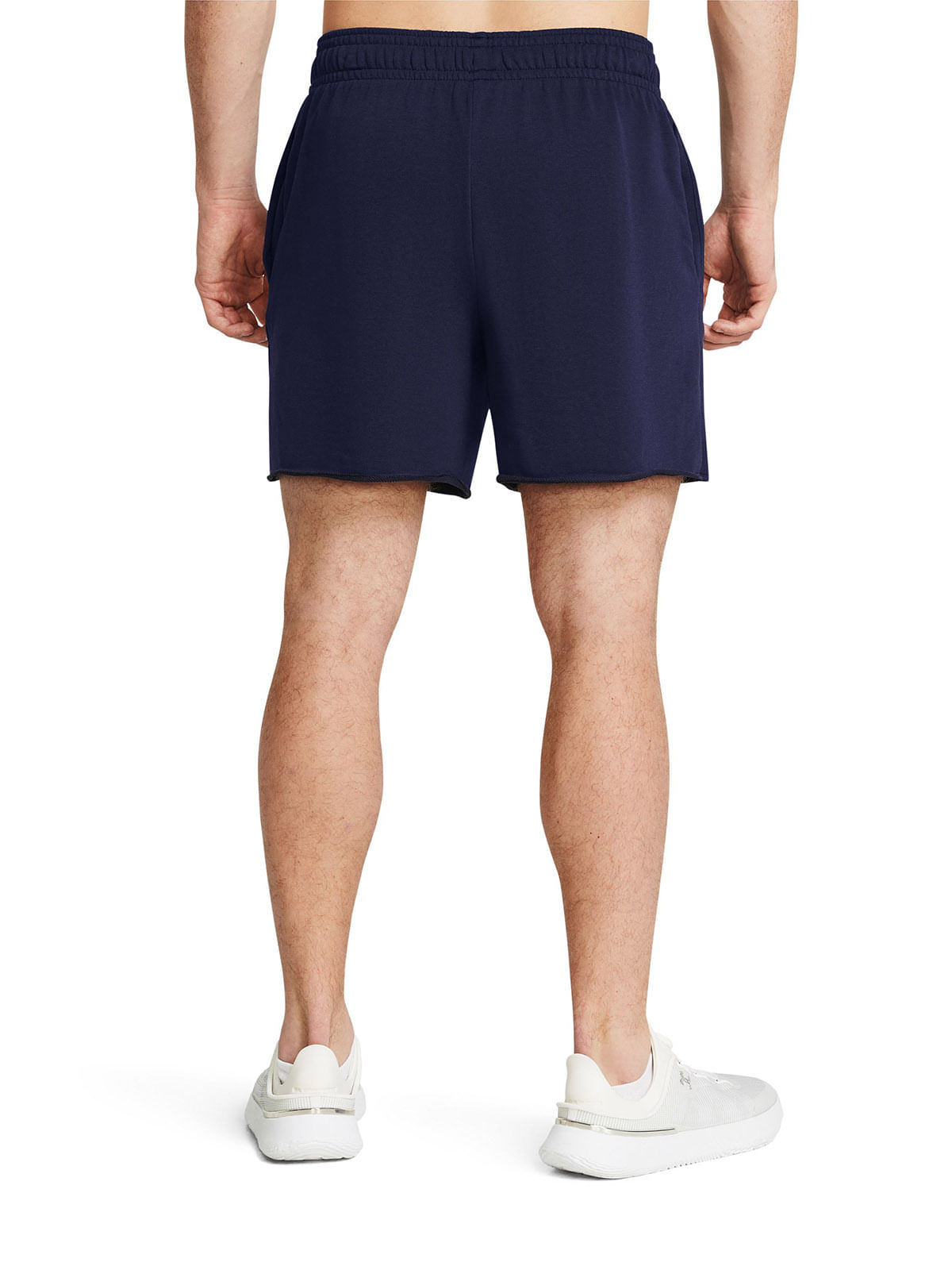 Shorts UA Rival terry azul marino para hombre