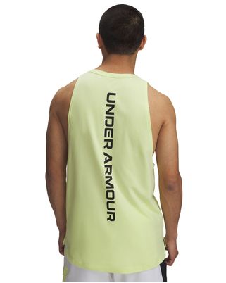 Polera sin mangas Under Armour zone amarillo para hombre