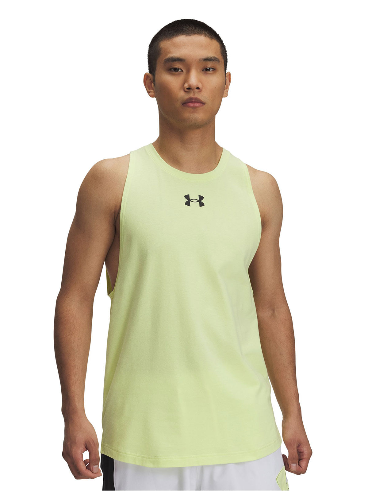 Polera sin mangas UA zone amarillo para hombre
