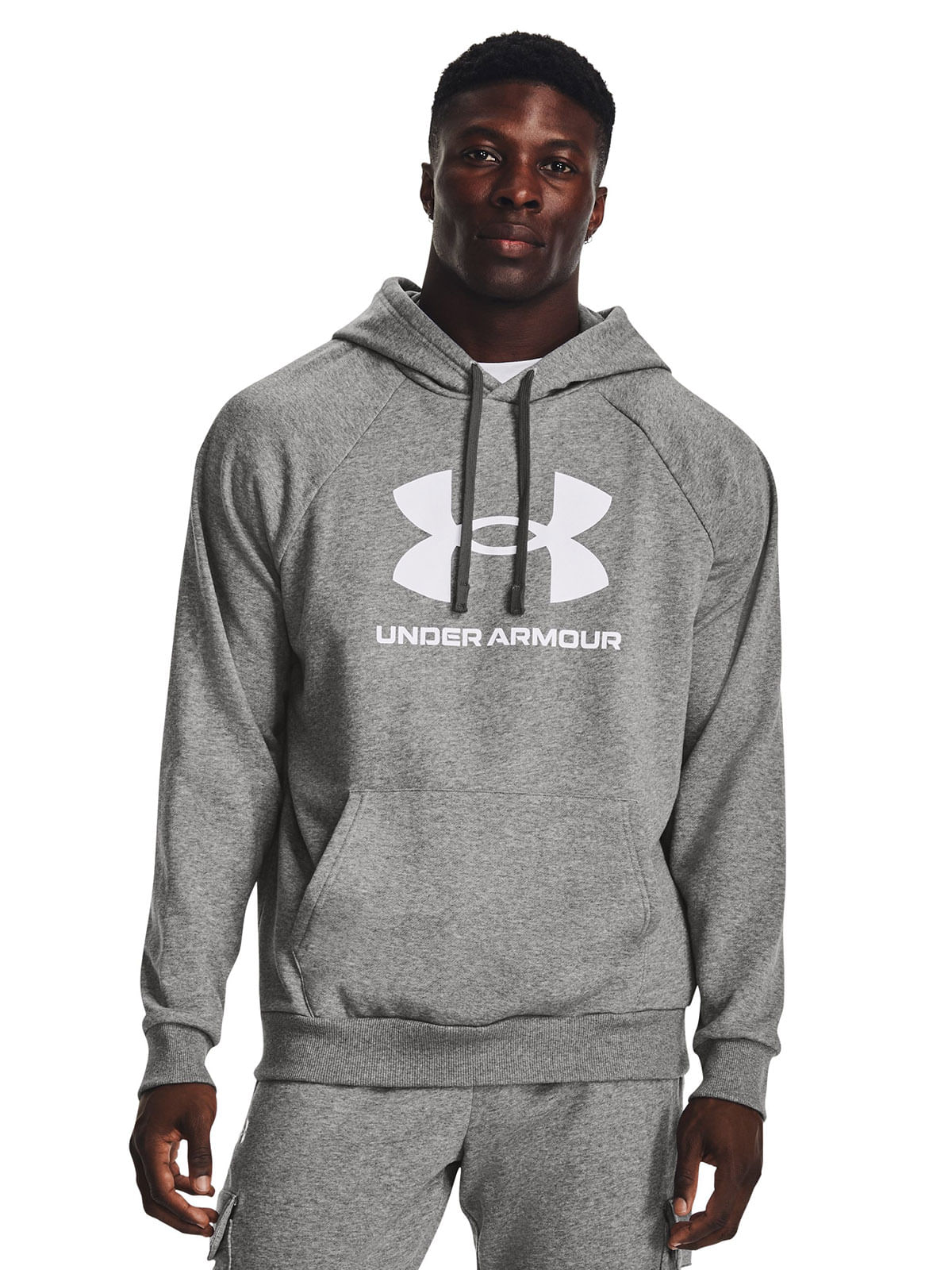 Polerón UA Rival fleece gris para hombre