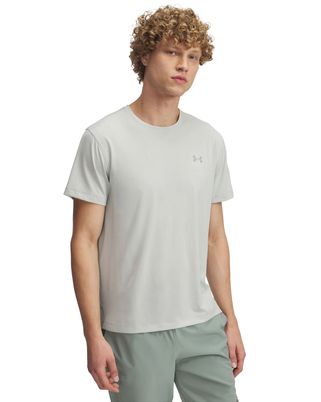 Polera manga corta Under Armour launch verde para hombre