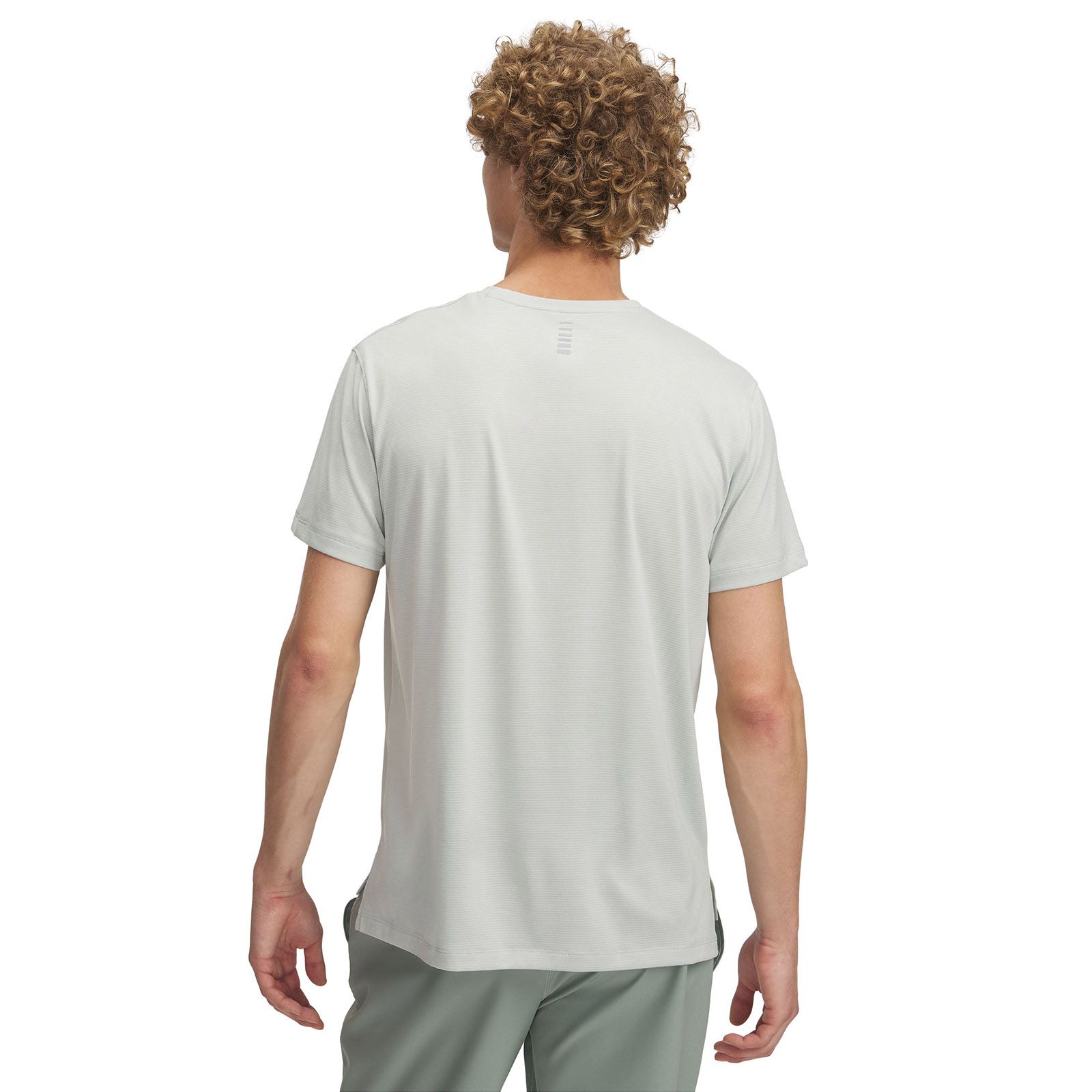 Polera manga corta Under Armour launch verde para hombre
