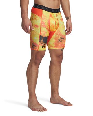 Shorts Curry Heatgear naranjo para hombre Under Armour