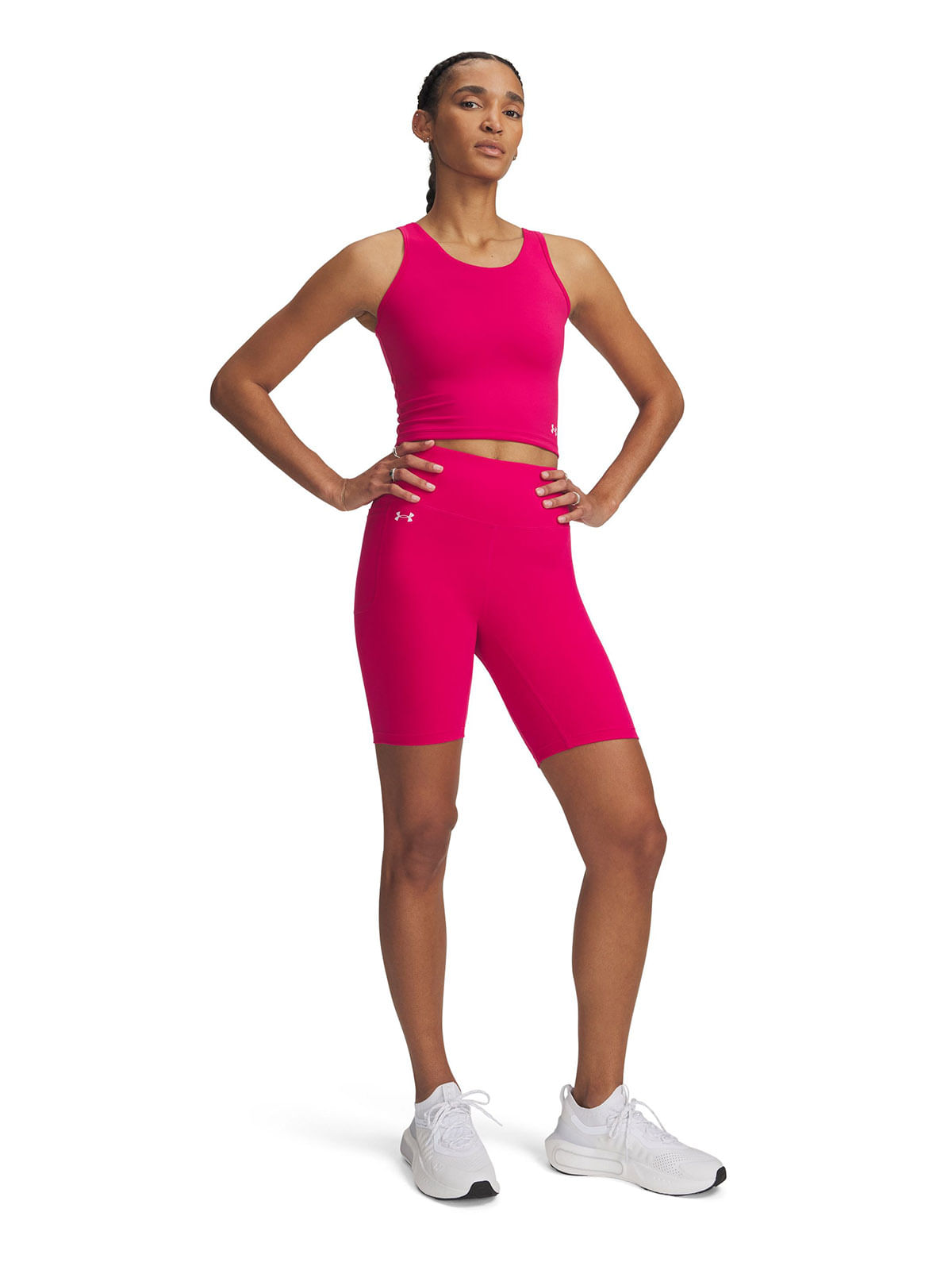 Calzas UA motion bike shorts morado para mujer