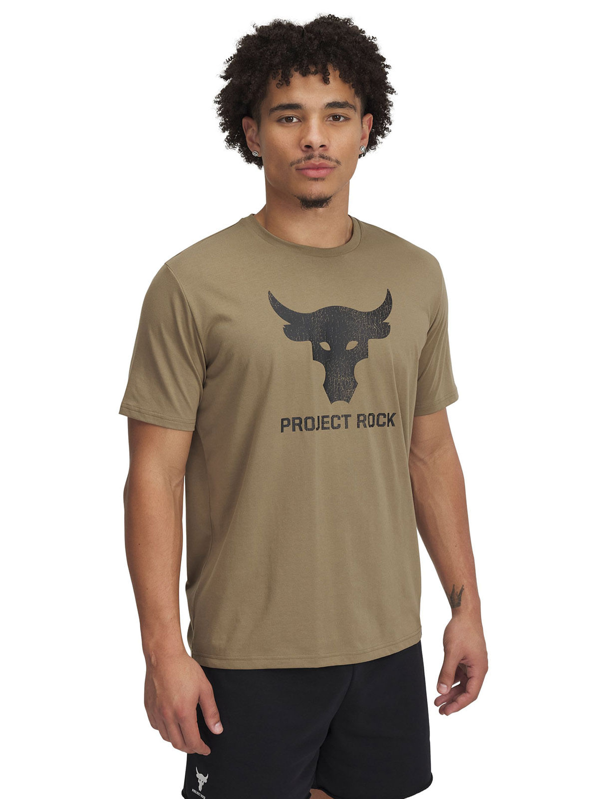Polera manga corta Project Rock payoff café para hombre