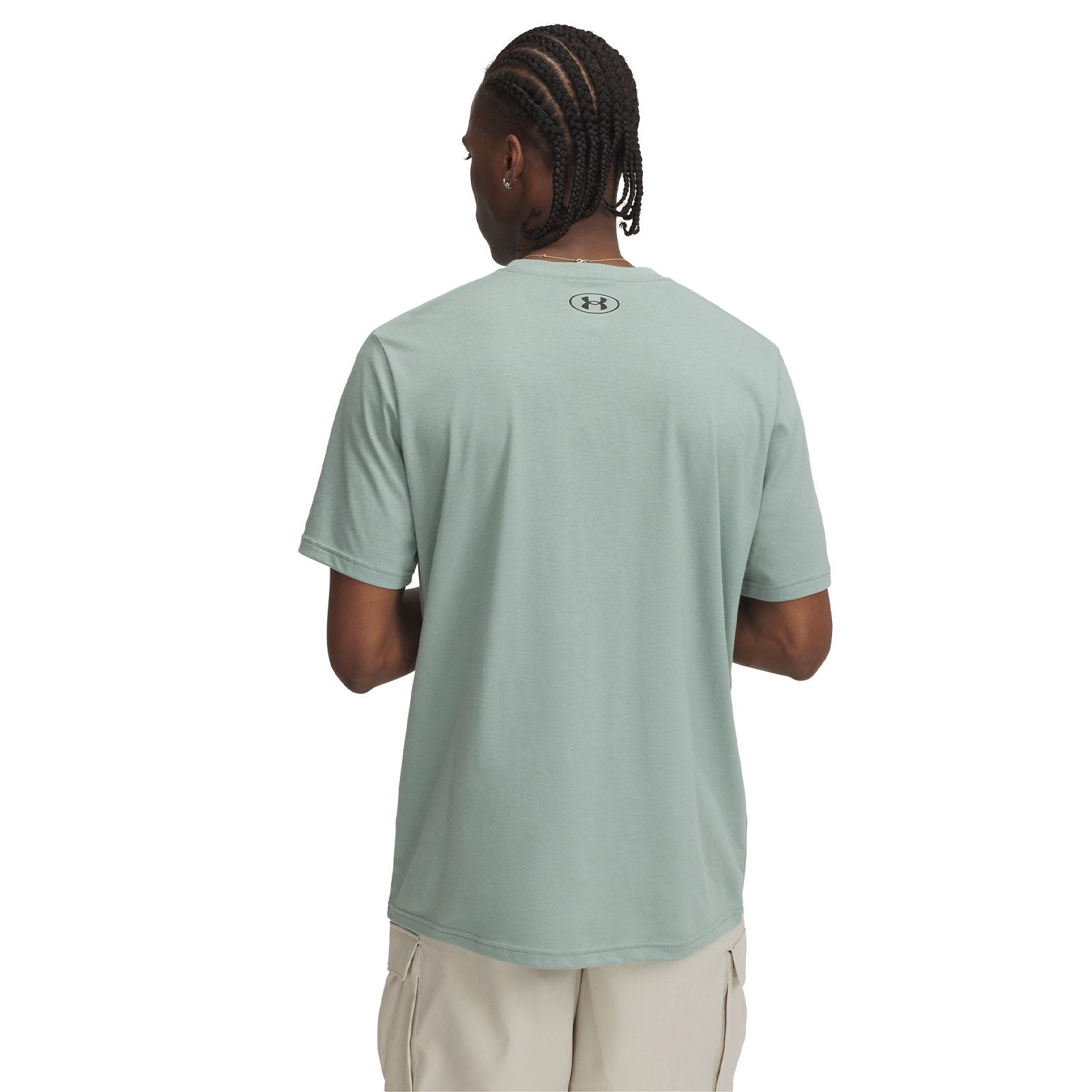 Polera manga corta Under Armour Leftchest verde para hombre