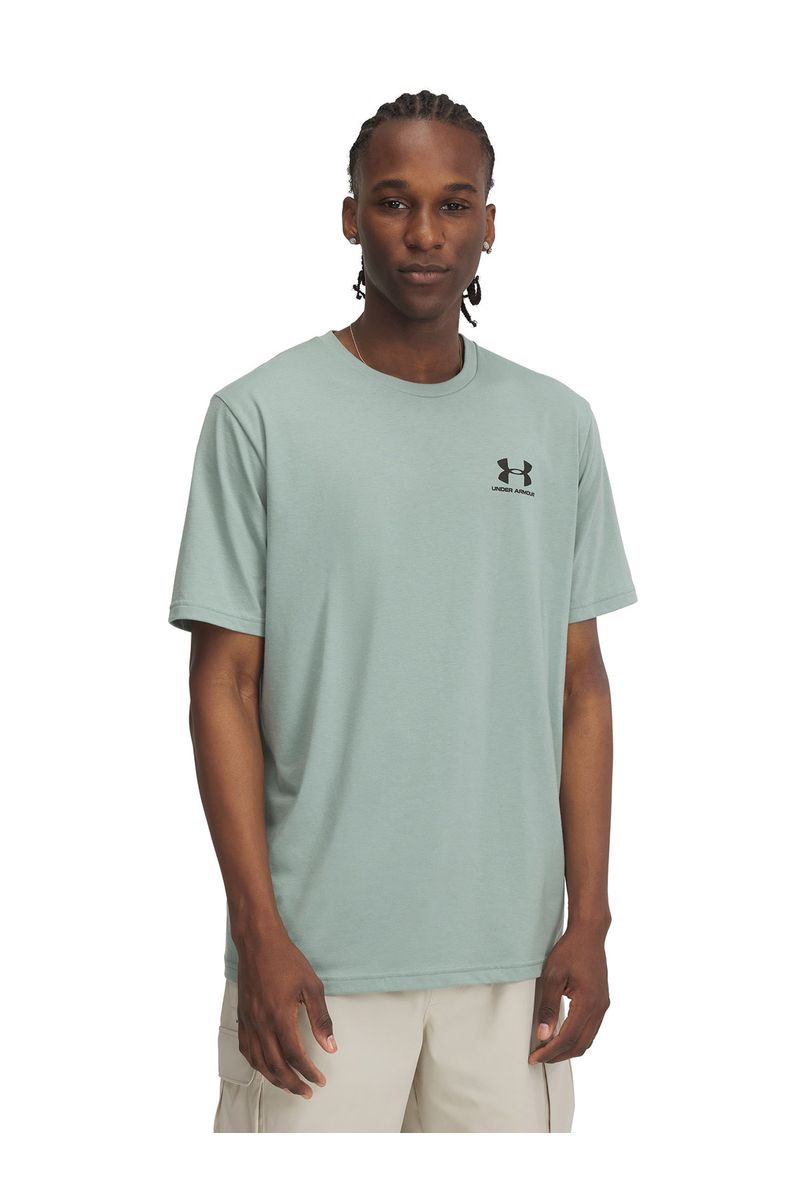 Polera-manga-corta-UA-Leftchest-verde-para-hombre