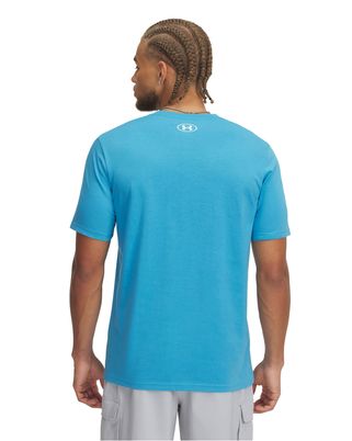 Polera manga corta Under Armour abc camo azul para hombre