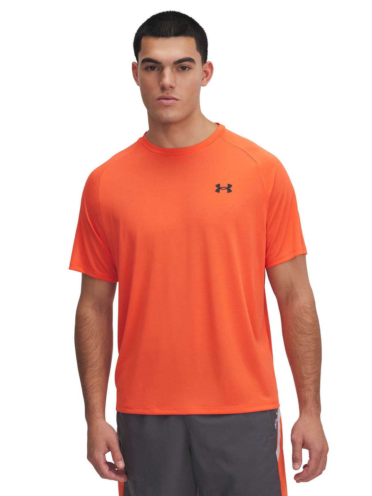 Polera manga corta UA tech 2.0 naranjo para hombre