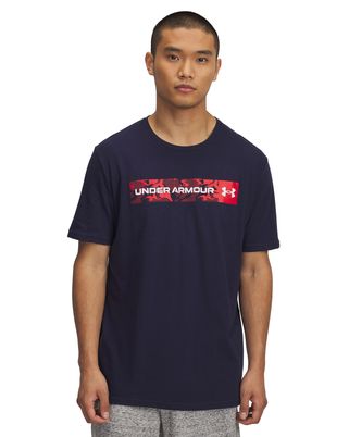 Polera manga corta Under Armour Camo chest azul marino para hombre