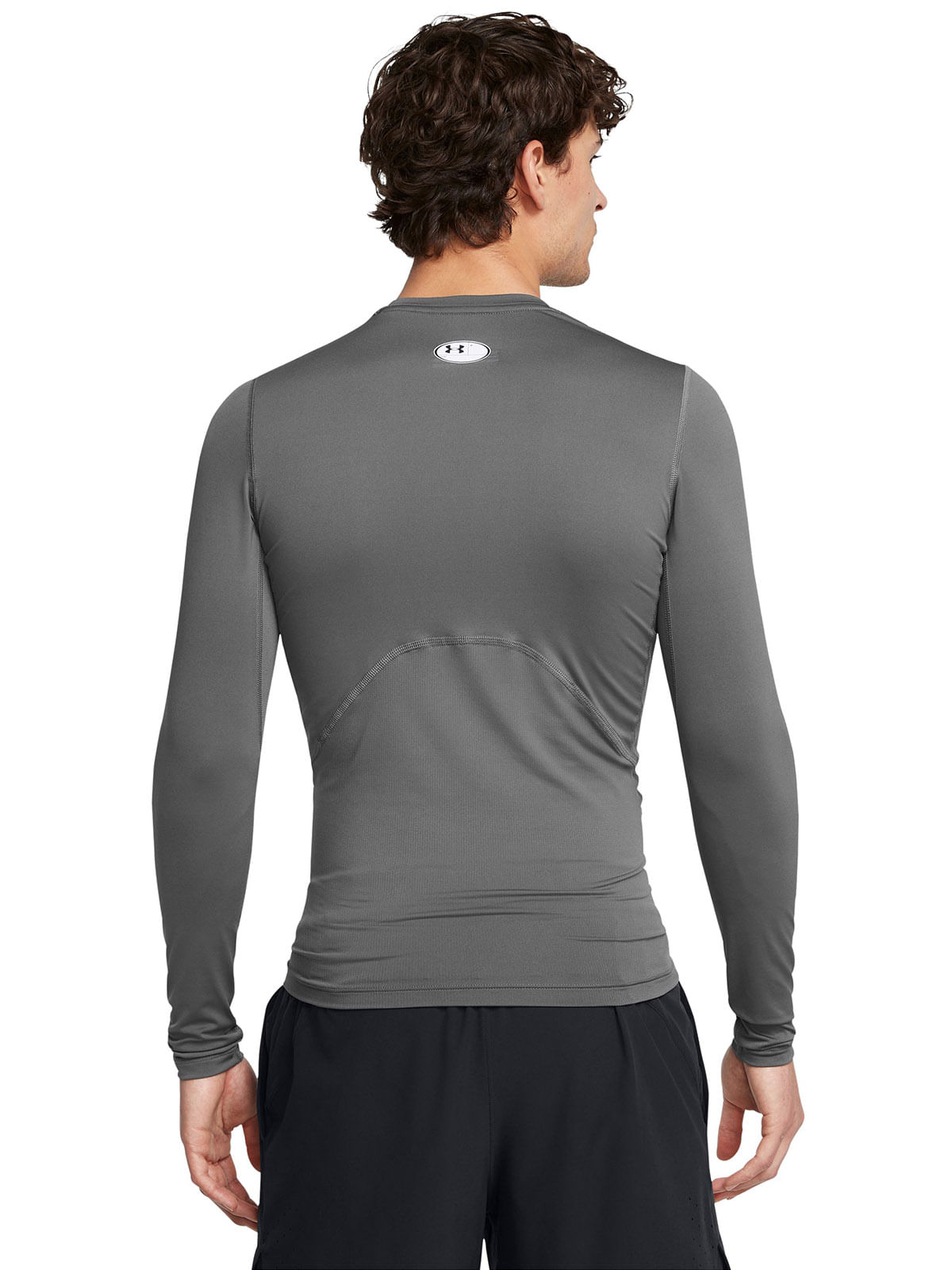 Primera capa manga larga Heatgear gris para hombre