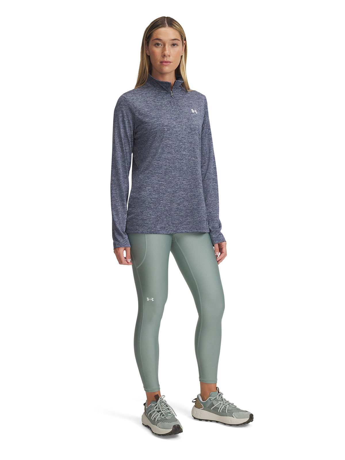 Calzas UA tech verde para mujer