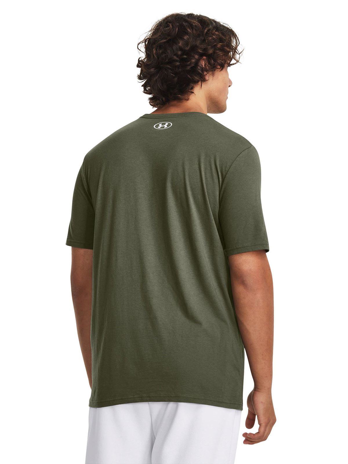 Polera manga corta UA Camo chest verde para hombre