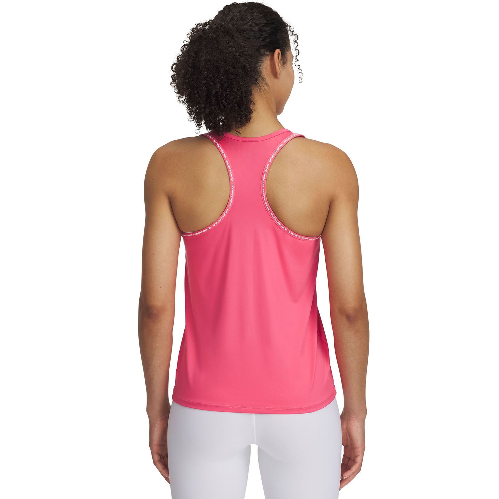 Polera sin mangas UA Tech Knockout rosado para mujer