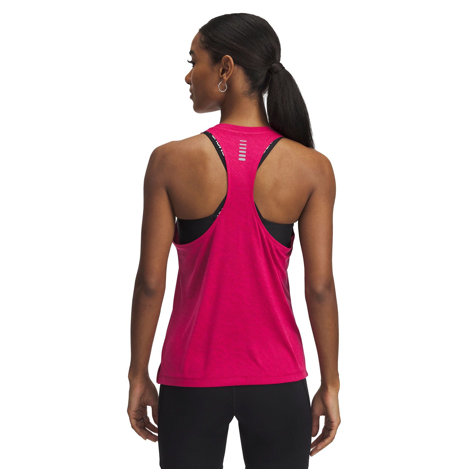 Polera sin mangas UA Launch morado para mujer