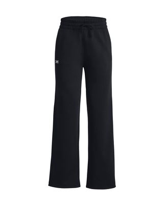 Pantalón UA Rival Fleece Straight Leg negro para mujer