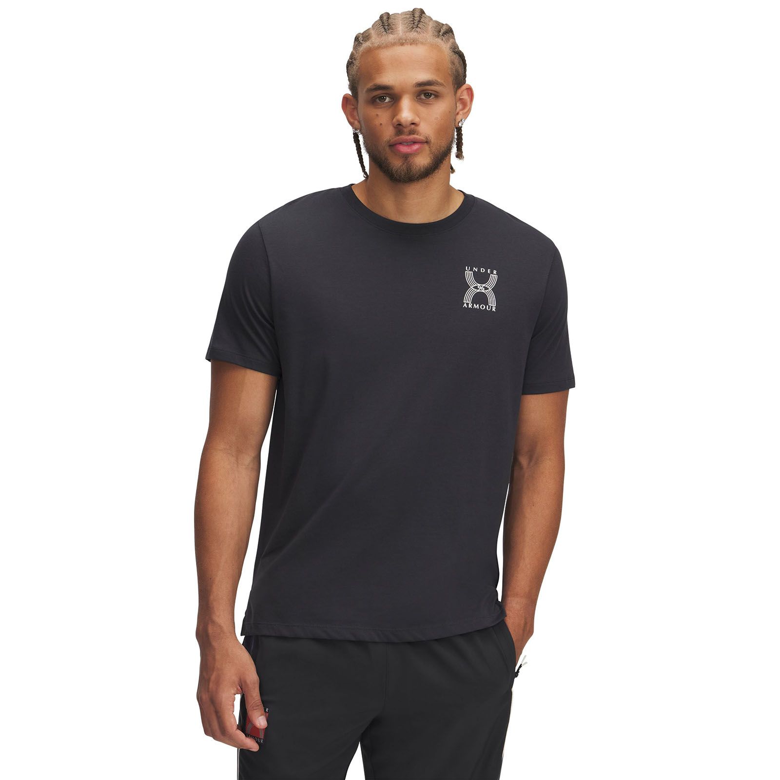 Polera manga corta UA Run 96 gris para hombre