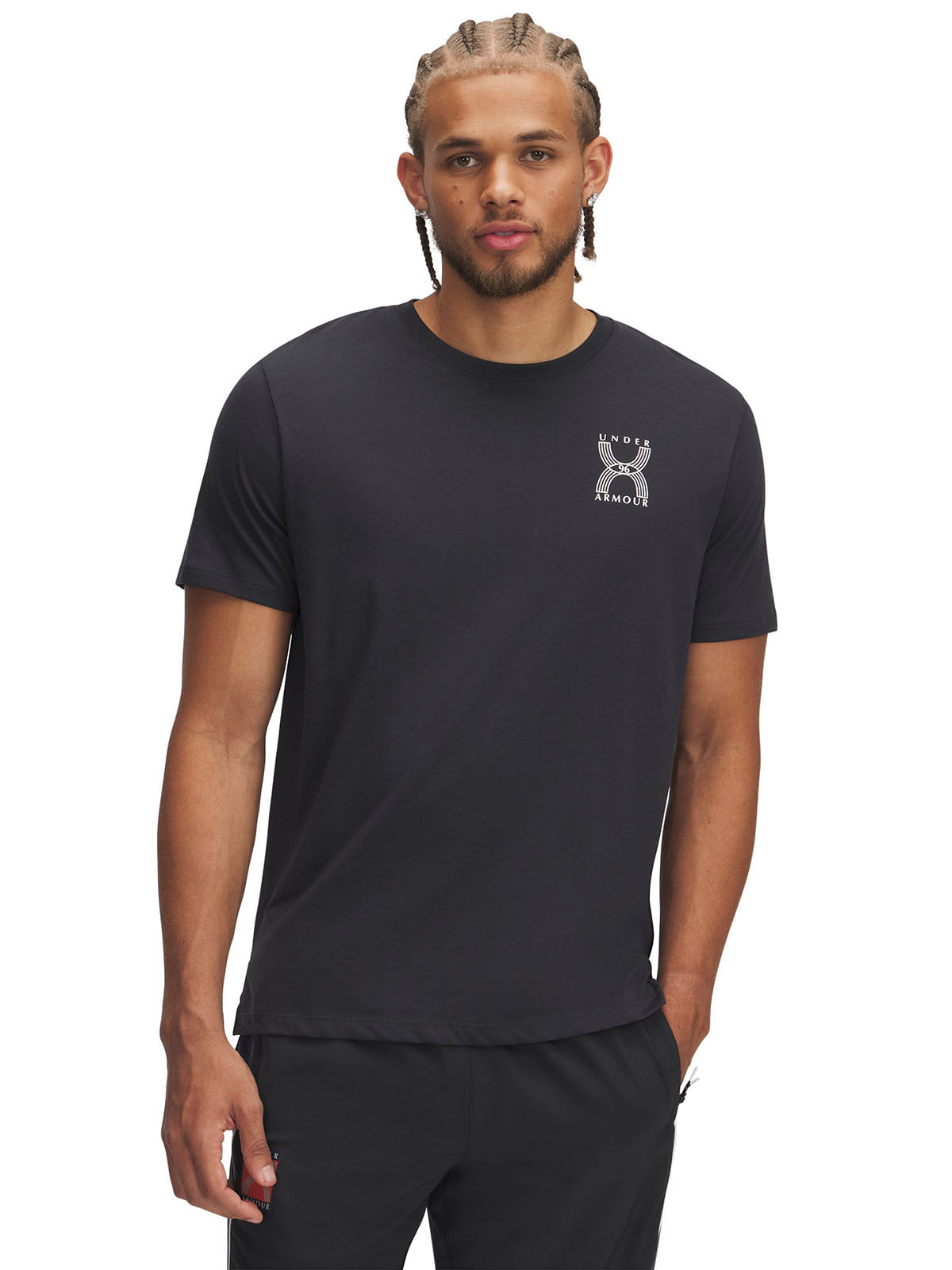 Polera manga corta UA Run 96 gris para hombre