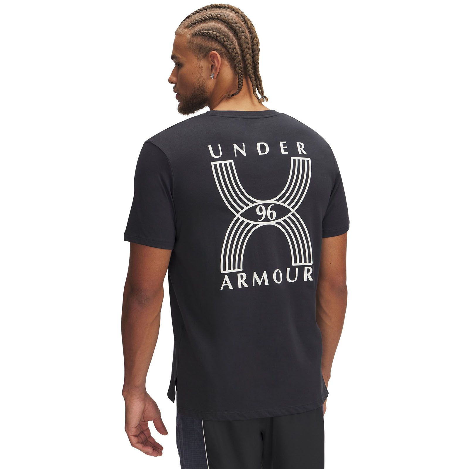 Polera manga corta UA Run 96 gris para hombre