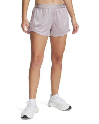 Shorts UA Tech Play Up Shine gris para mujer