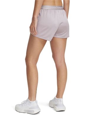 Shorts UA Tech Play Up Shine gris para mujer