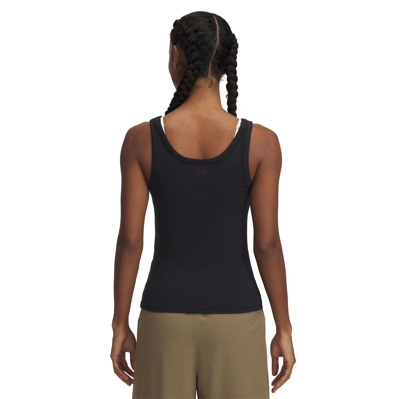 Polera sin mangas UA Meridian Core negro para mujer