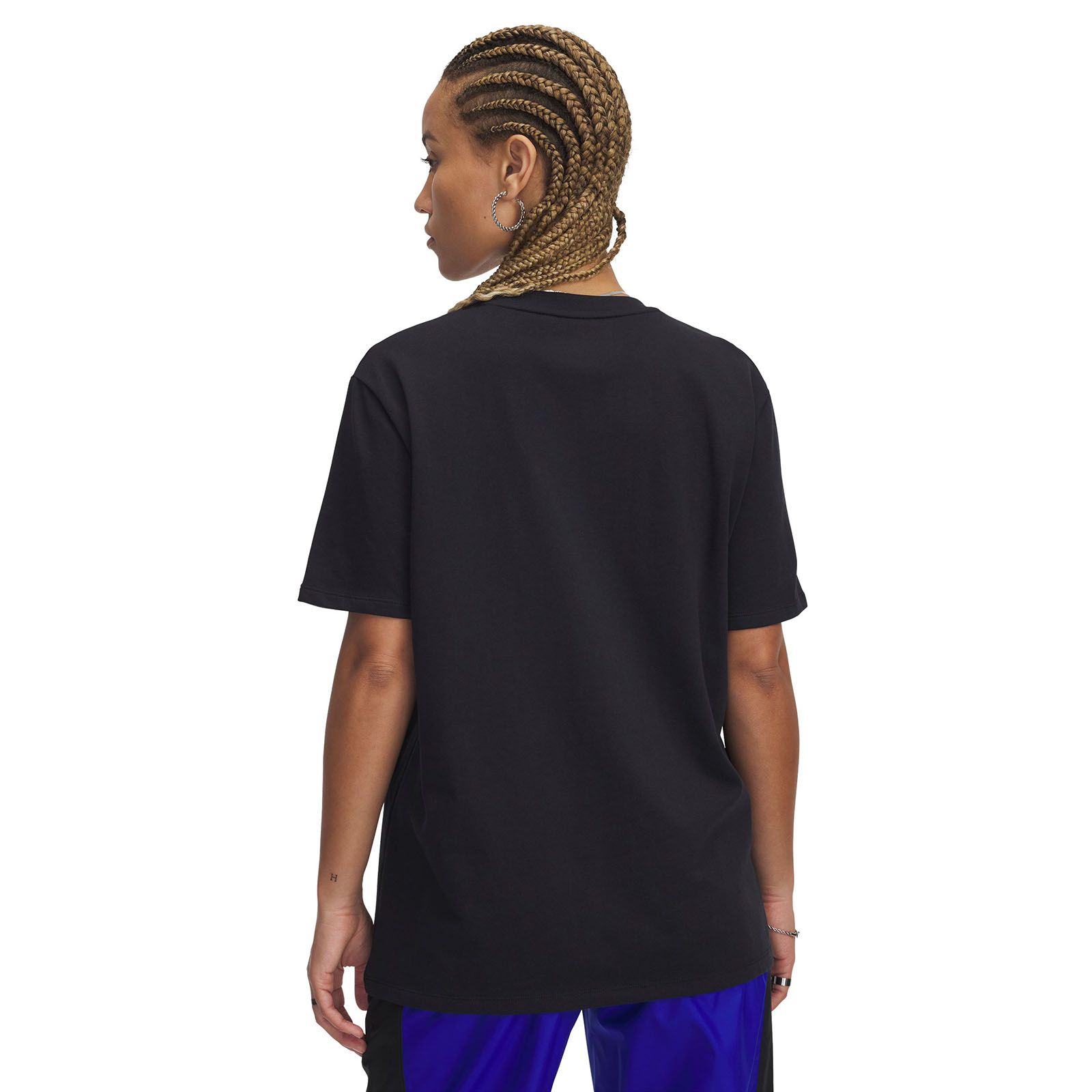 Polera manga corta UA Project Rock negro para mujer