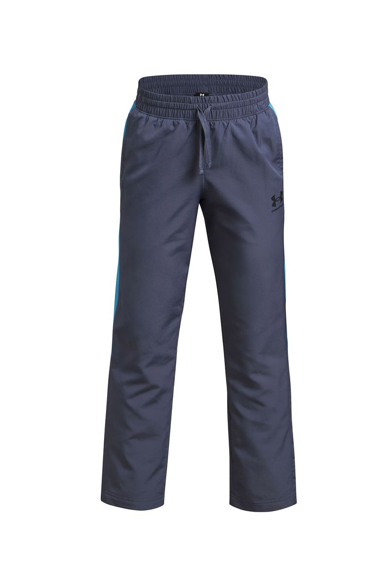 Pantalon-UA-Rival-Woven-gris-para-niño